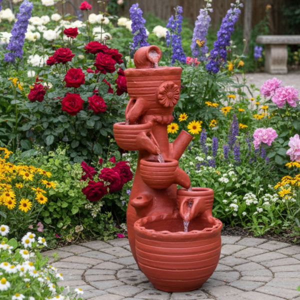 Terracotta Matki Fountain D1