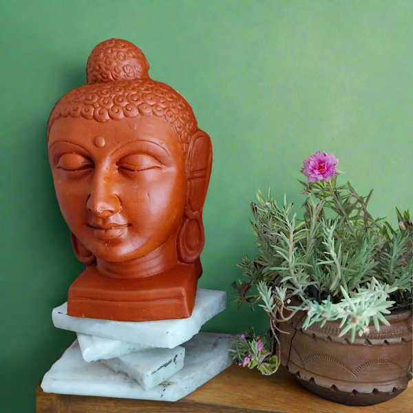 Terracotta Buddha Face - Small