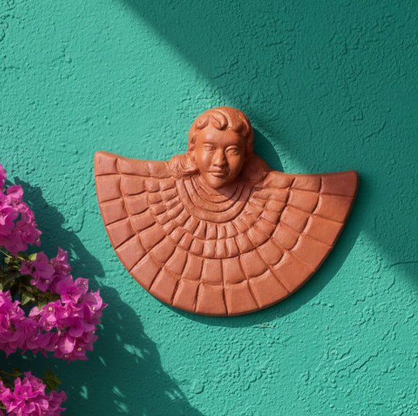 Handmade Terracotta Rustic Angel Wall Hanging