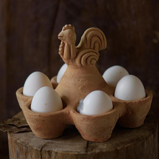 Terracotta Hen Egg Holder