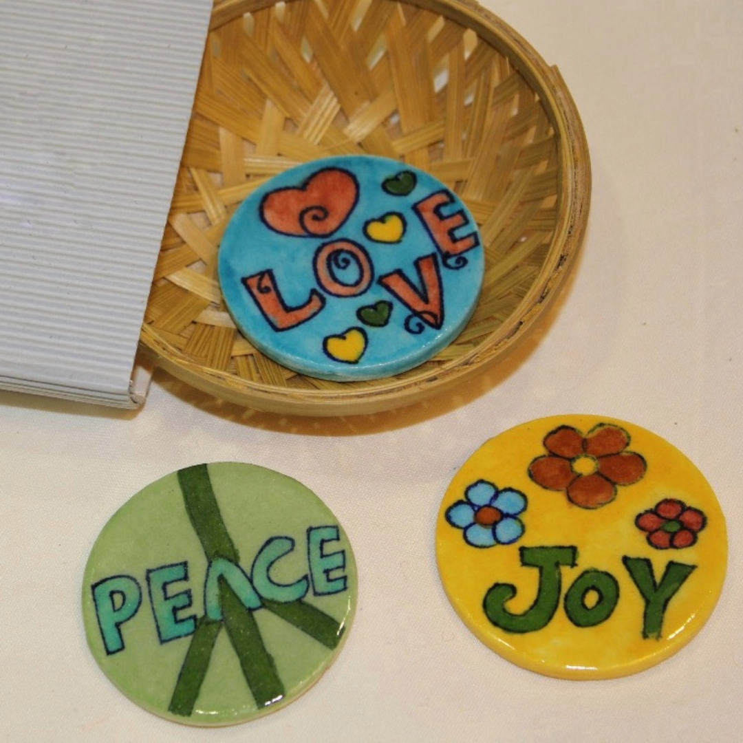 Love, Peace, Joy Magnets (set of 3)