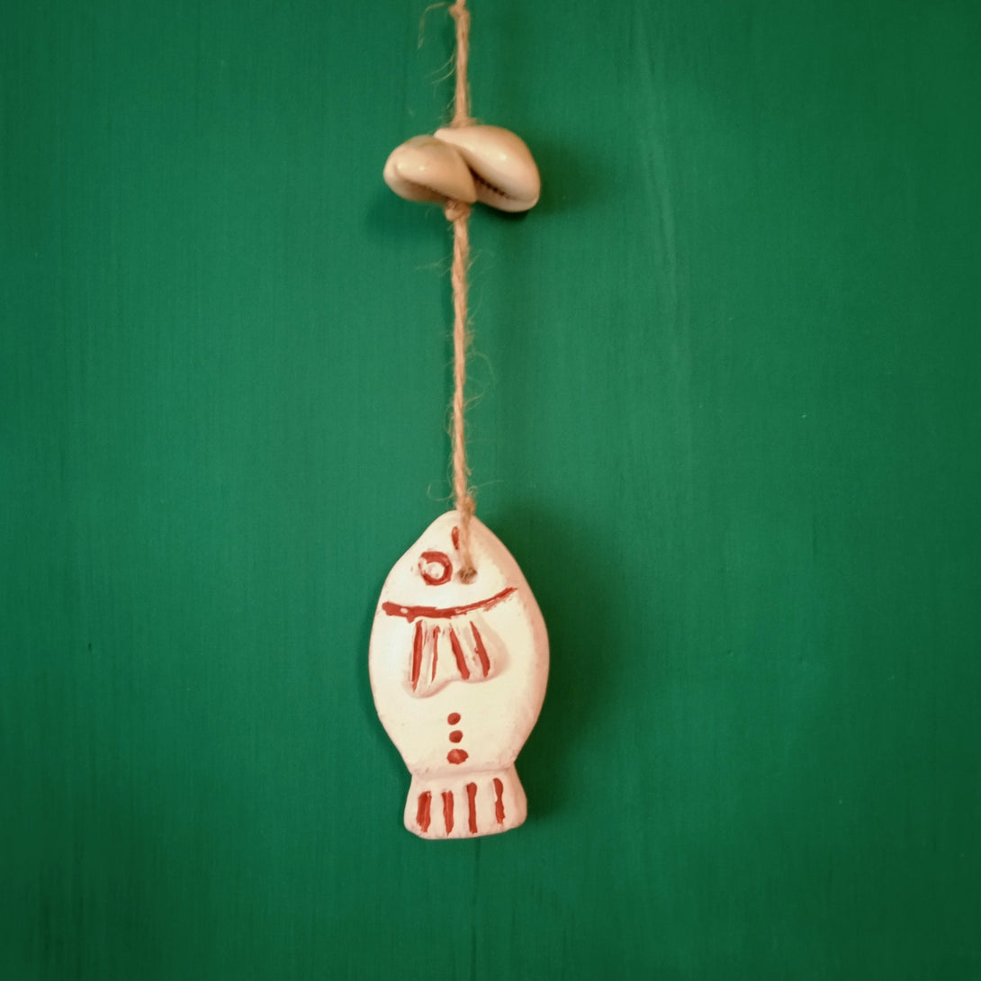 Fishy Family Terracotta Wall Hanging