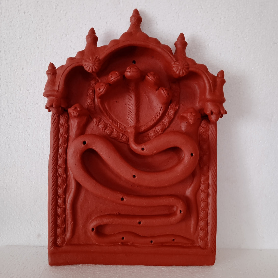 Nagraja Five Hooded - Terracotta Plaque