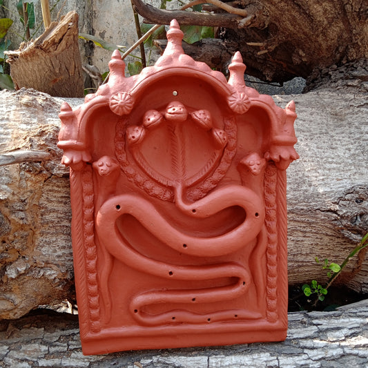 Nagraja Five Hooded - Terracotta Plaque