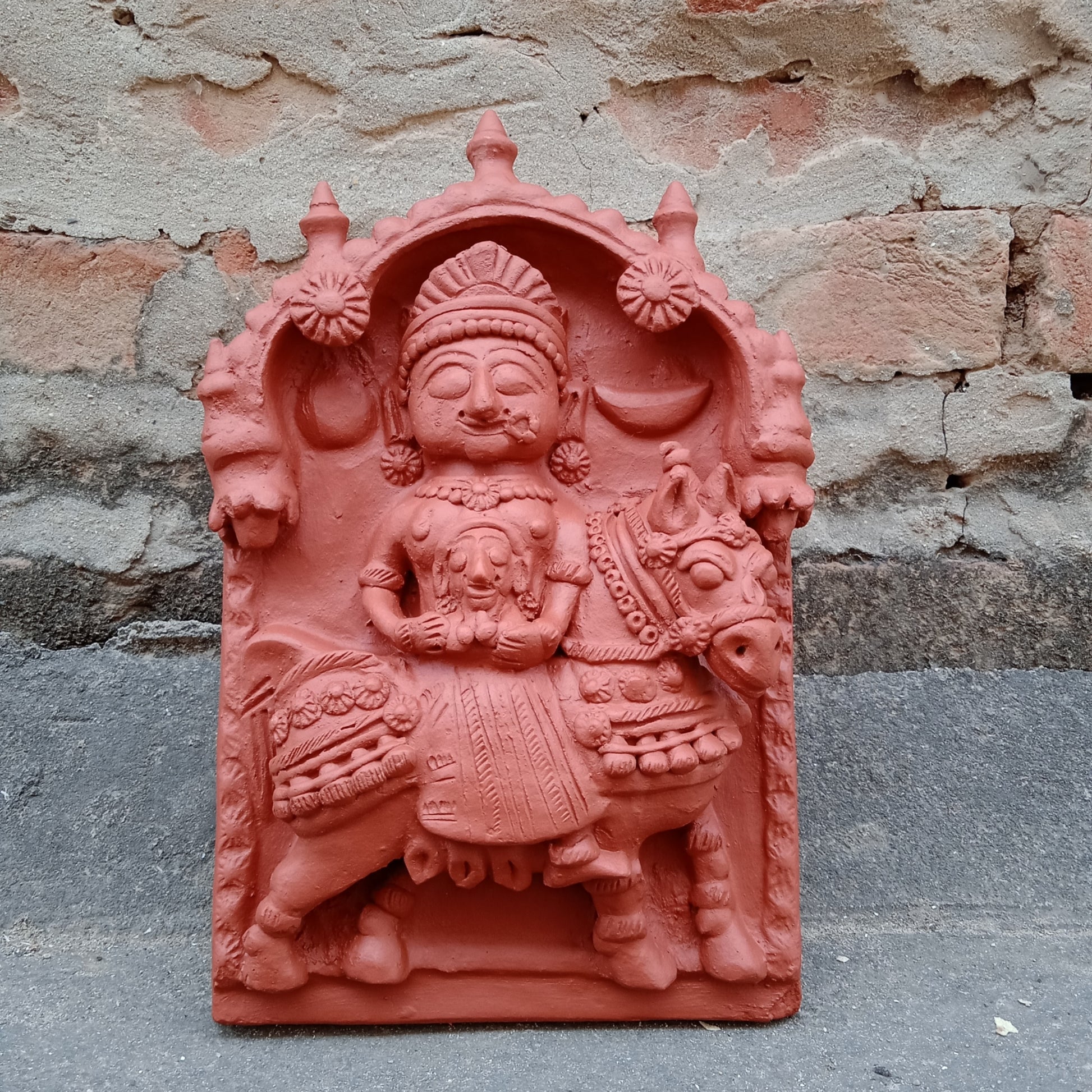 Goddess with Baby Terracotta Plaque