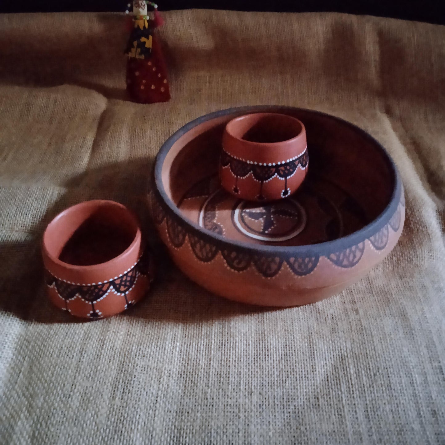 Gundiyali Terracotta Serving Bowl 1 - 8 Inch