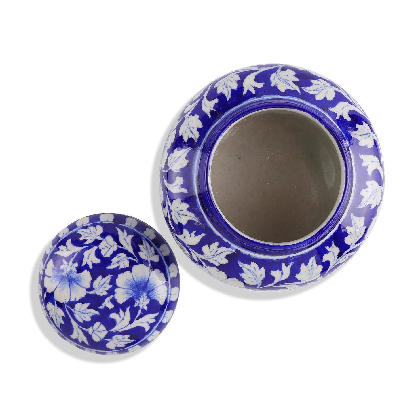 Blue Pottery Matki Jar - Blue Single Colour