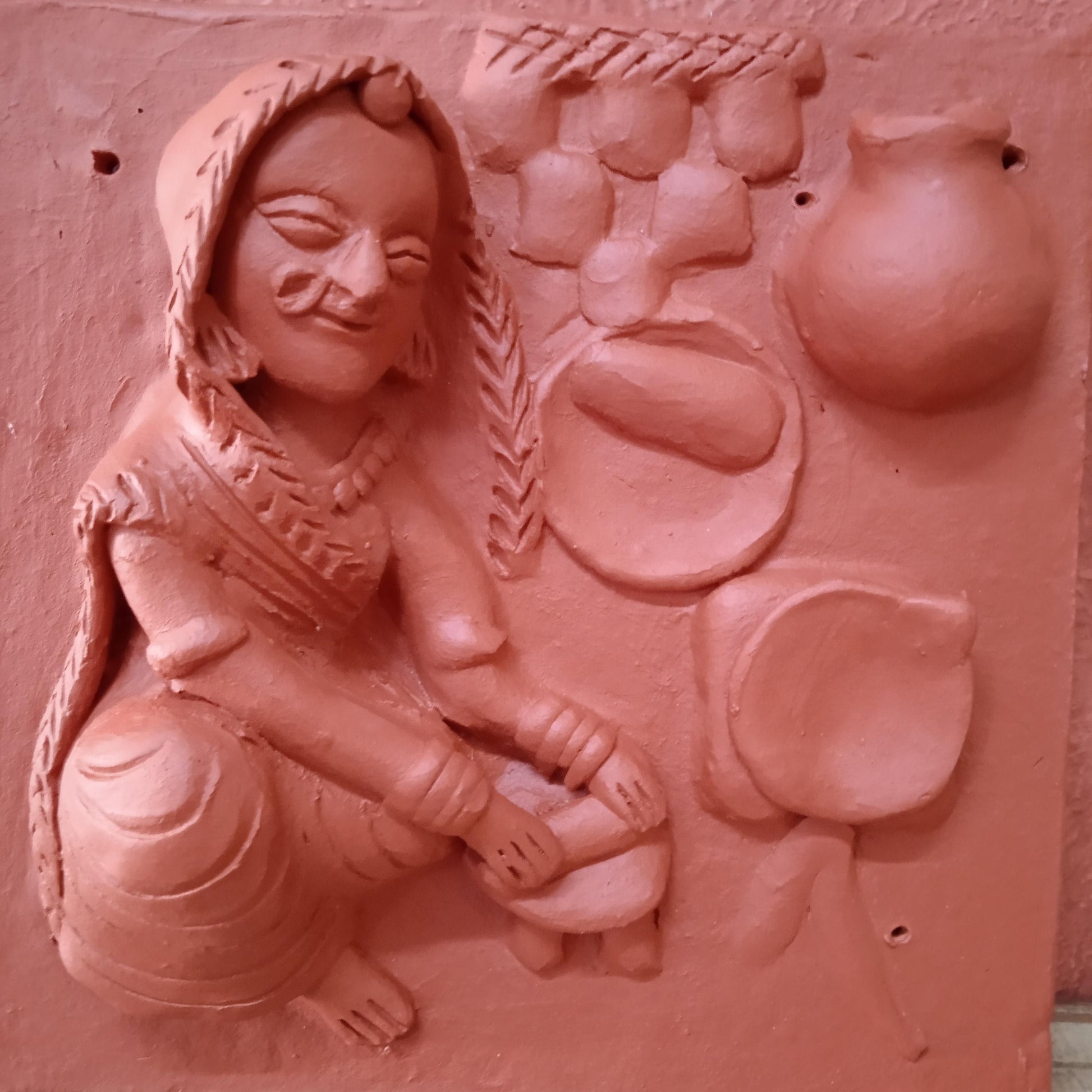 Terracotta Lady Cooking Panel