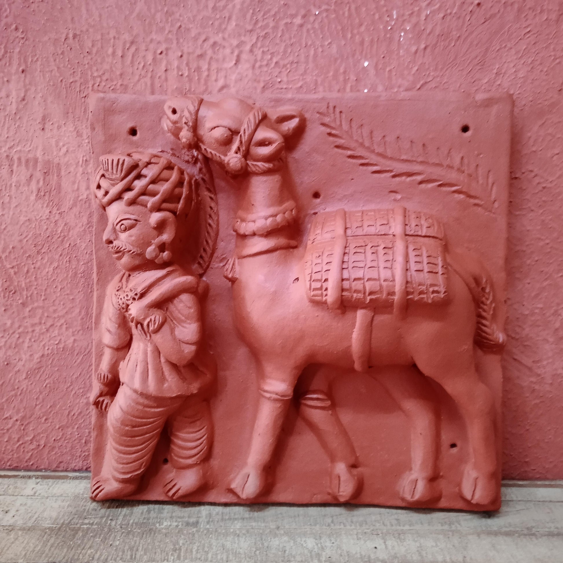 Terracotta Man with Camel Panel