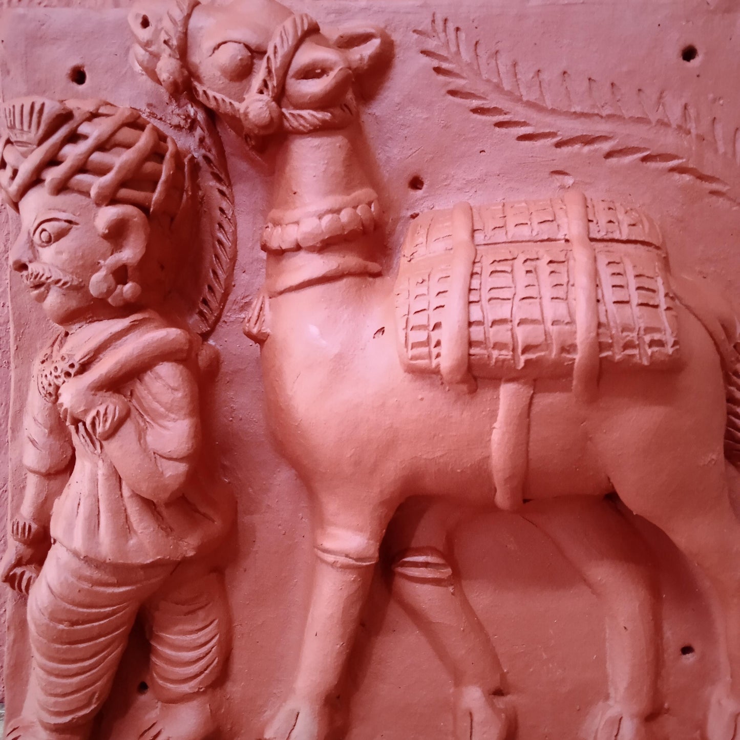 Terracotta Man with Camel Panel