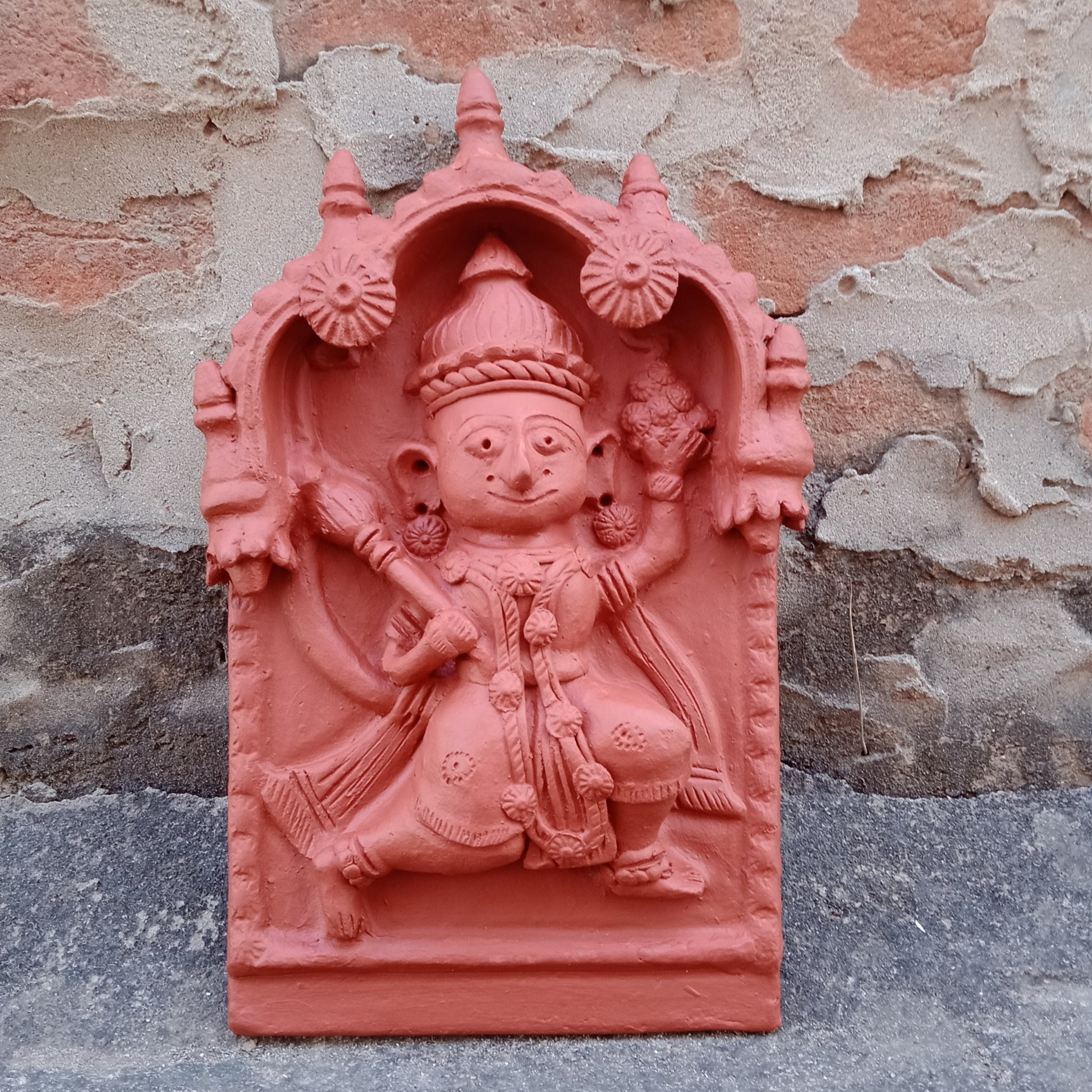 Terracotta Bala Hanuman Panel 14"