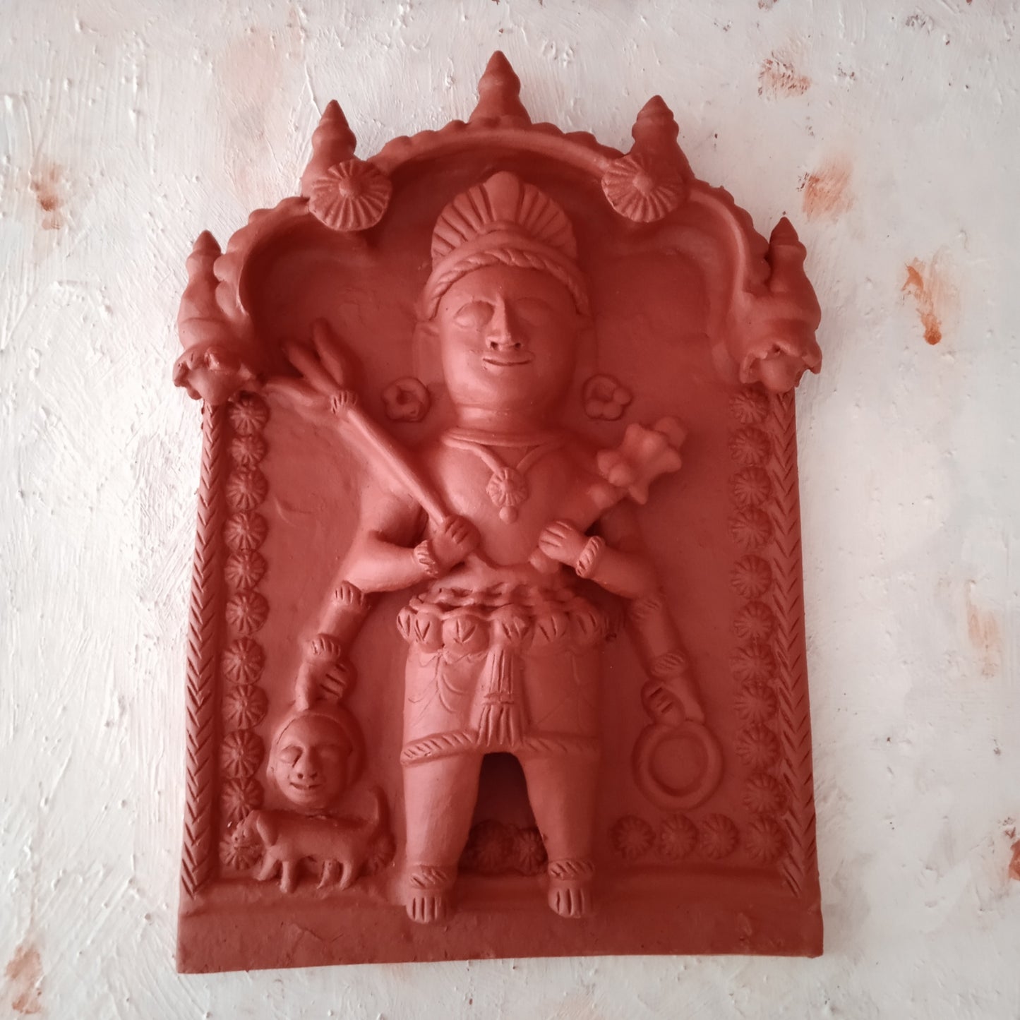 Bhairav  - Terracotta Plaque 18" H