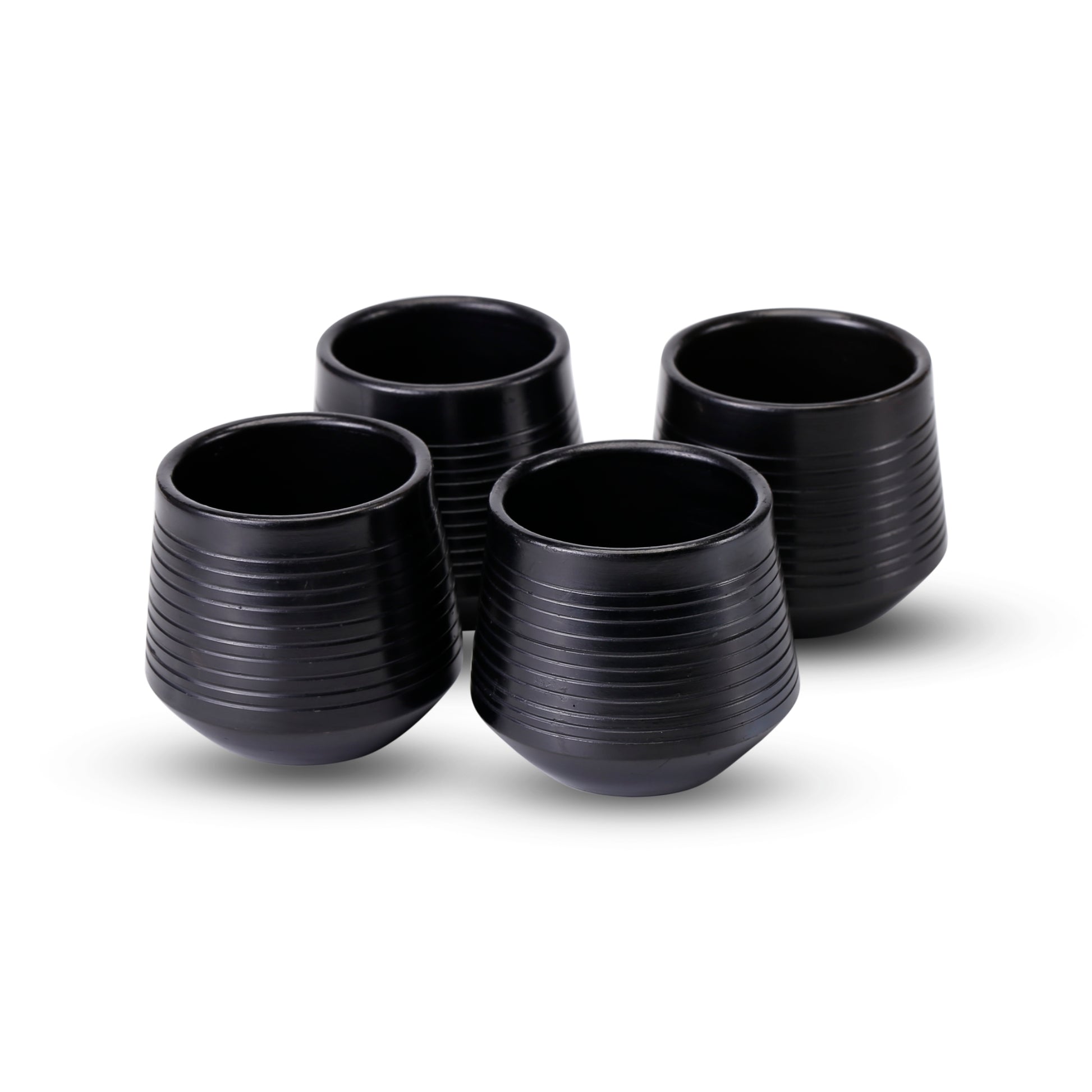 Black Pottery Terracotta Kulhad ( Set of 4)
