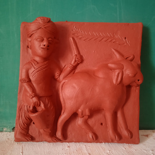 Terracotta Milk man tile