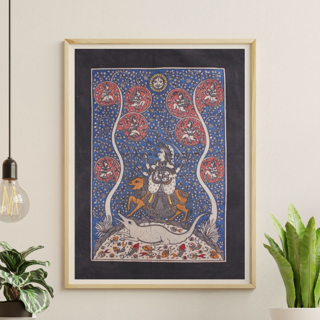 Centre of the Universe     - Mata ni Pachhedi Painting (14” W * 18” H)